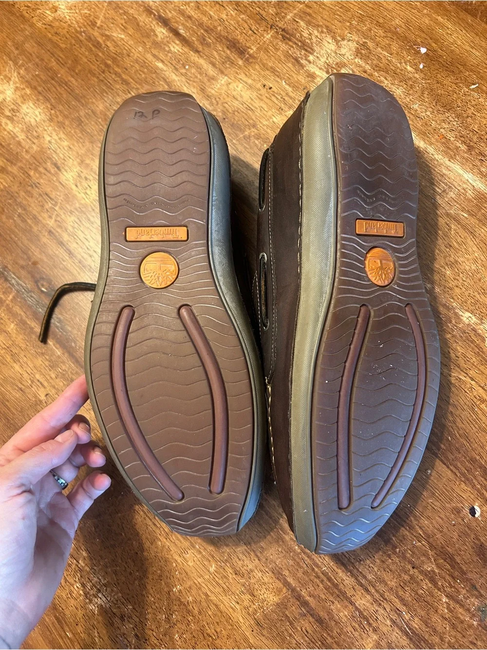 Timberland Men’s Leather brown Boat Shoes 11.5